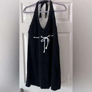 Nautica Black Terry Cloth Swimsuit Coverup